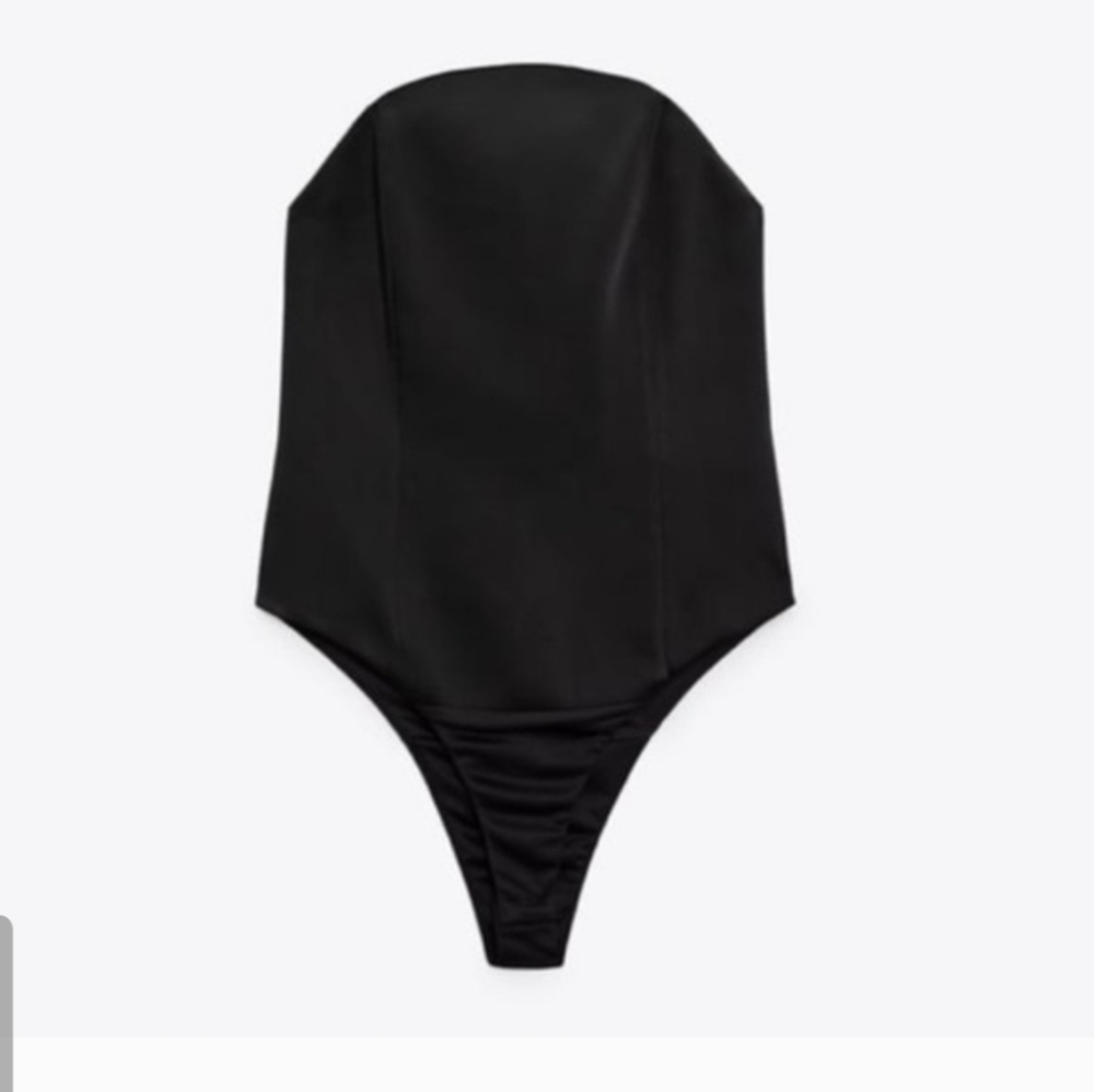 Zara Strapless Black Bodysuit
